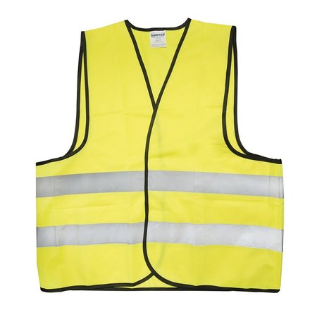 SURTEK Yellow Safety Vest with Reflective Bands 137378